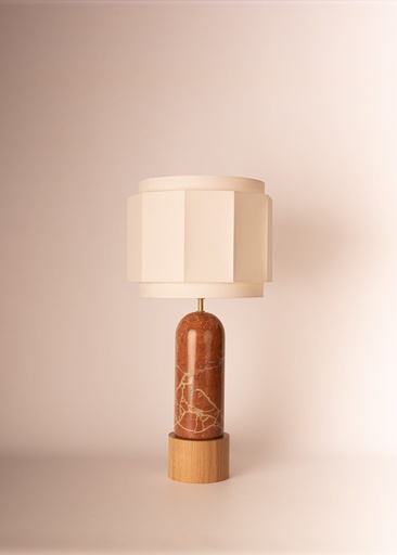 Lampe à poser Pura Kelo Okla – abat-jour à facettes – H 69 cm