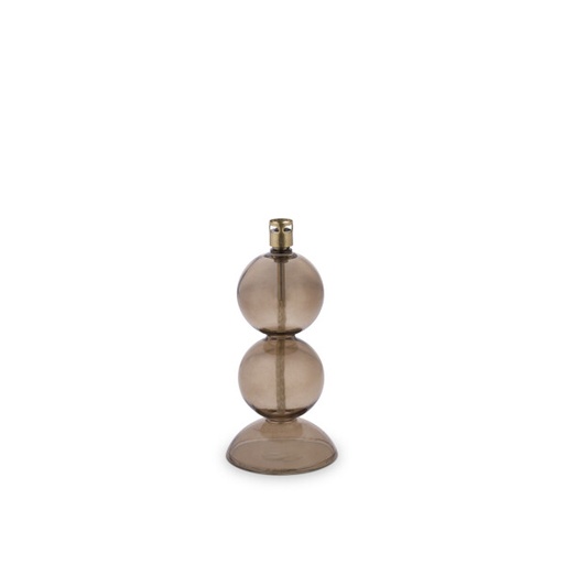 [1336] Lampe à huile Collier – verre champagne, laiton – S Ø8 × 15 cm
