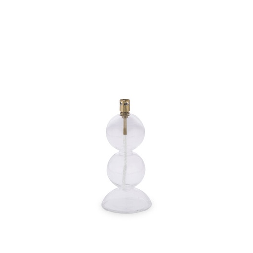 [1333] Lampe à huile Collier – verre clair, laiton – S Ø8 × 15 cm