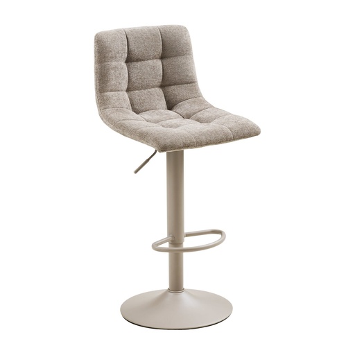 [1051307] Chaise de bar Middelfart – gris, pieds gris