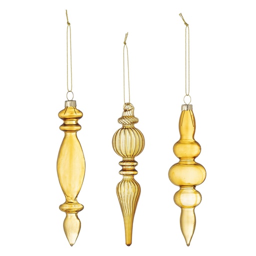 [82072360] Suspensions de Noël Auralia - doré - verre