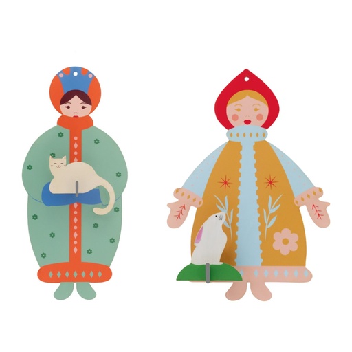 [ORN52] Ornement Northern Tales - les soeurs de l'hiver (lot de 2)