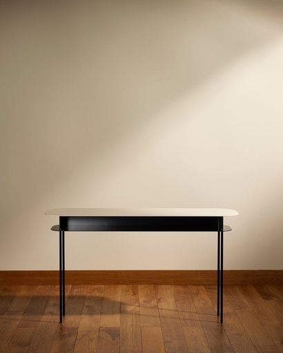 [11CONSTOKCOL-ECRU-150X40X8] Console Tokyo - écru - 150 × 40 × 85 cm