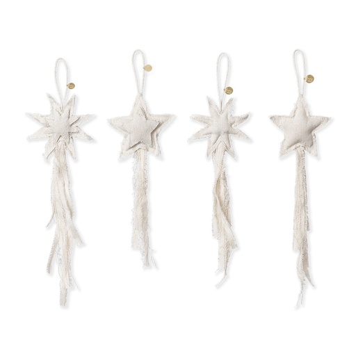 [1104267536] Décorations étoile Vela – naturel – lot de 4