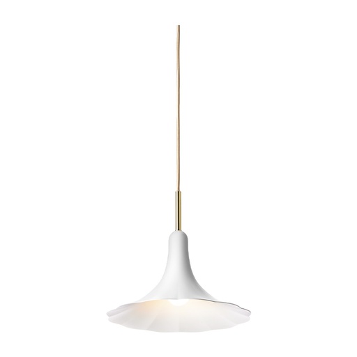 [2113001] Suspension Petalii 1 petit – blanc / laiton poli