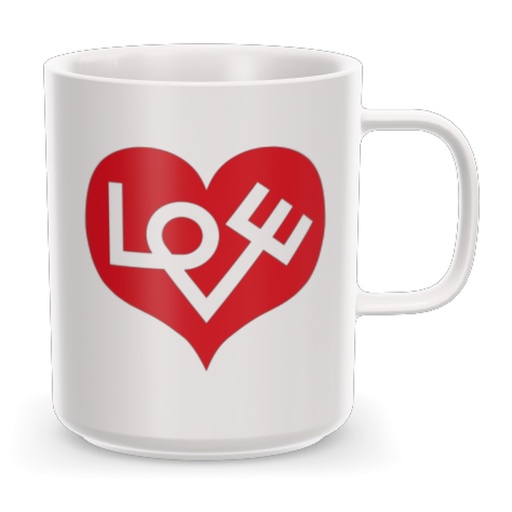 [21511703] Tasse Coffee Mug Love Heart, crimson
