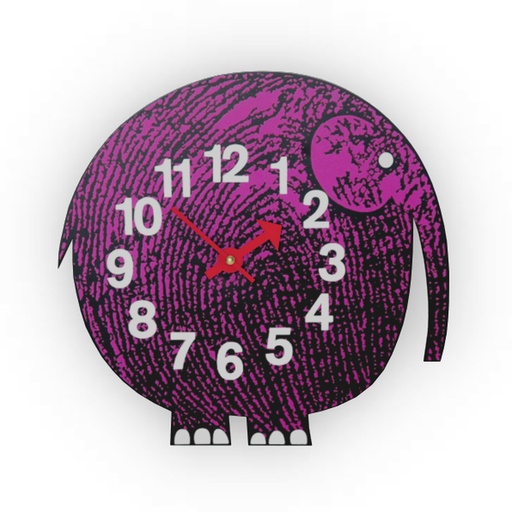 [21500402] Horloge murale Zoo Timers Elihu the Elephant